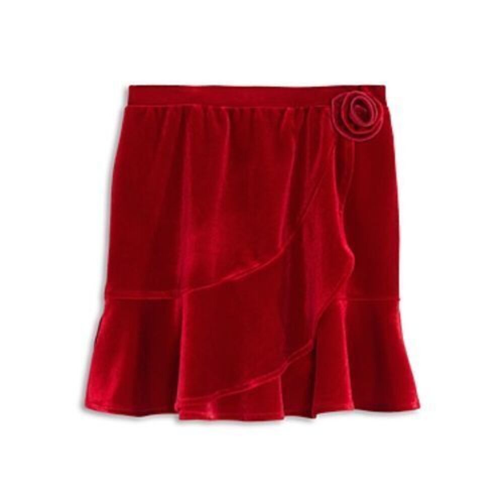 Aqua Girl Red Velvet Rose Skirt Size S 7/8‎
